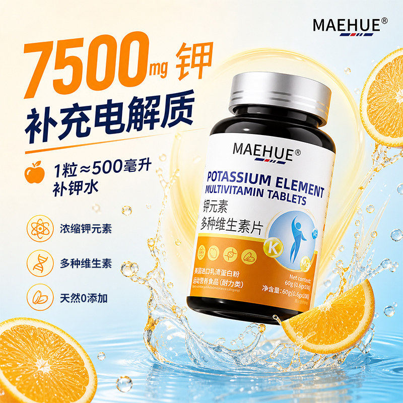 柠檬酸钾钾元素补充电解质高钾水补钾口服液茶包高血压旗舰店图片