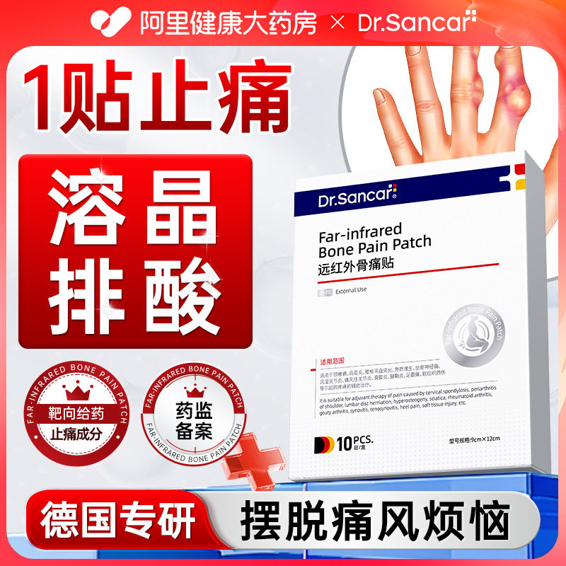 德国痛风贴降尿酸溶石去结晶手指关节疼痛专用变形肿大僵硬膏药贴