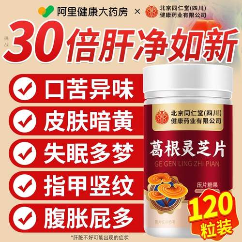 葛根灵芝片养胶囊肝火旺护盛正品肝调理辅助男女士熬夜官方旗舰店