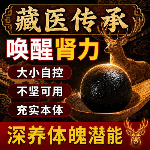 【藏药秘方】唤醒男士温补足提升精阳五鞭大蜜丸益肾黑丸子正品