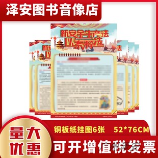 新安全生产法以案释法铜版纸挂图6张安全法活动周宣教用品