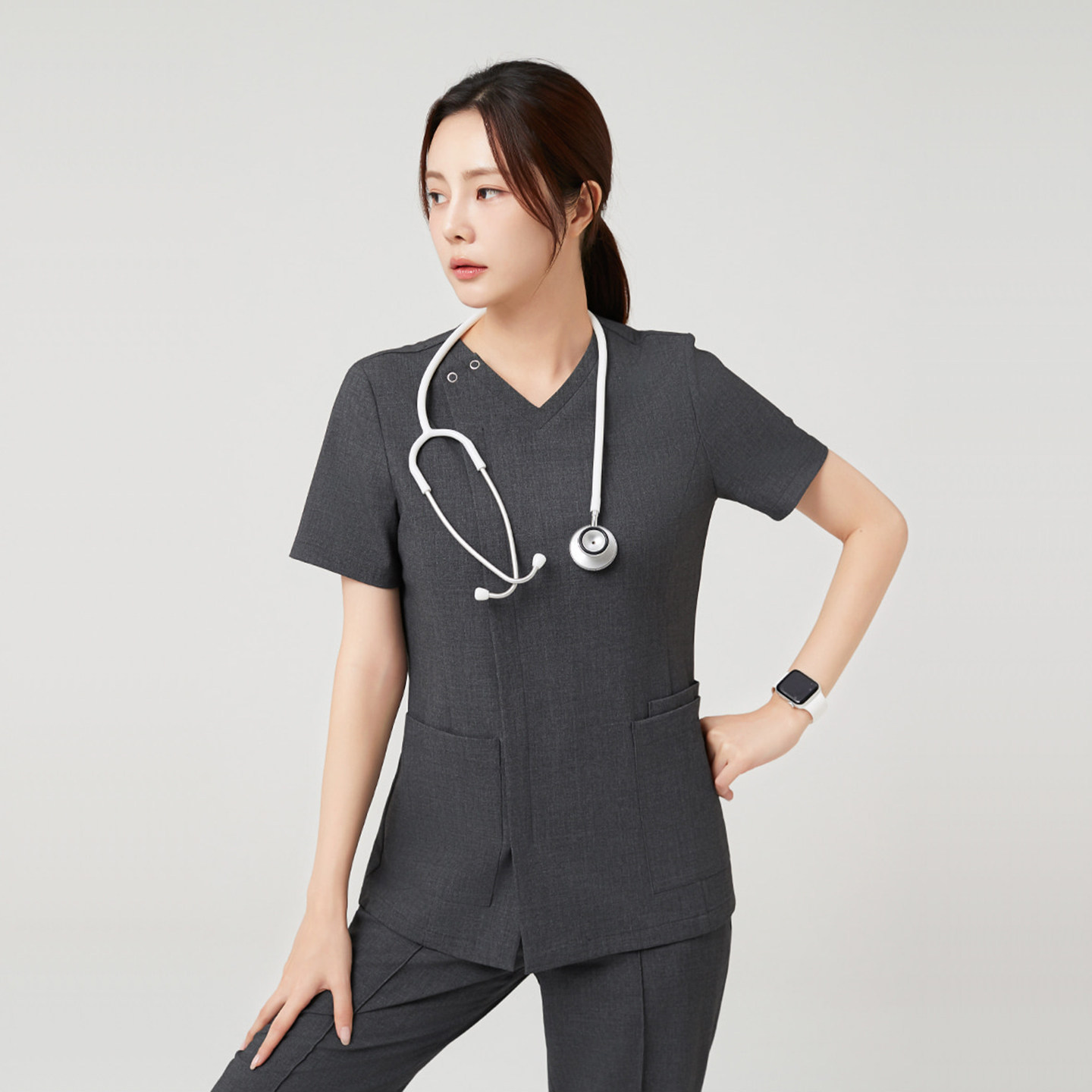新款韩式护士服洗手衣刷手衣短袖医护口腔牙科医生分体套装工作服