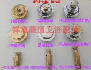 散热器配件家用 暖气片散热器丝堵跑风 钢制 纯铜 铸铁跑风