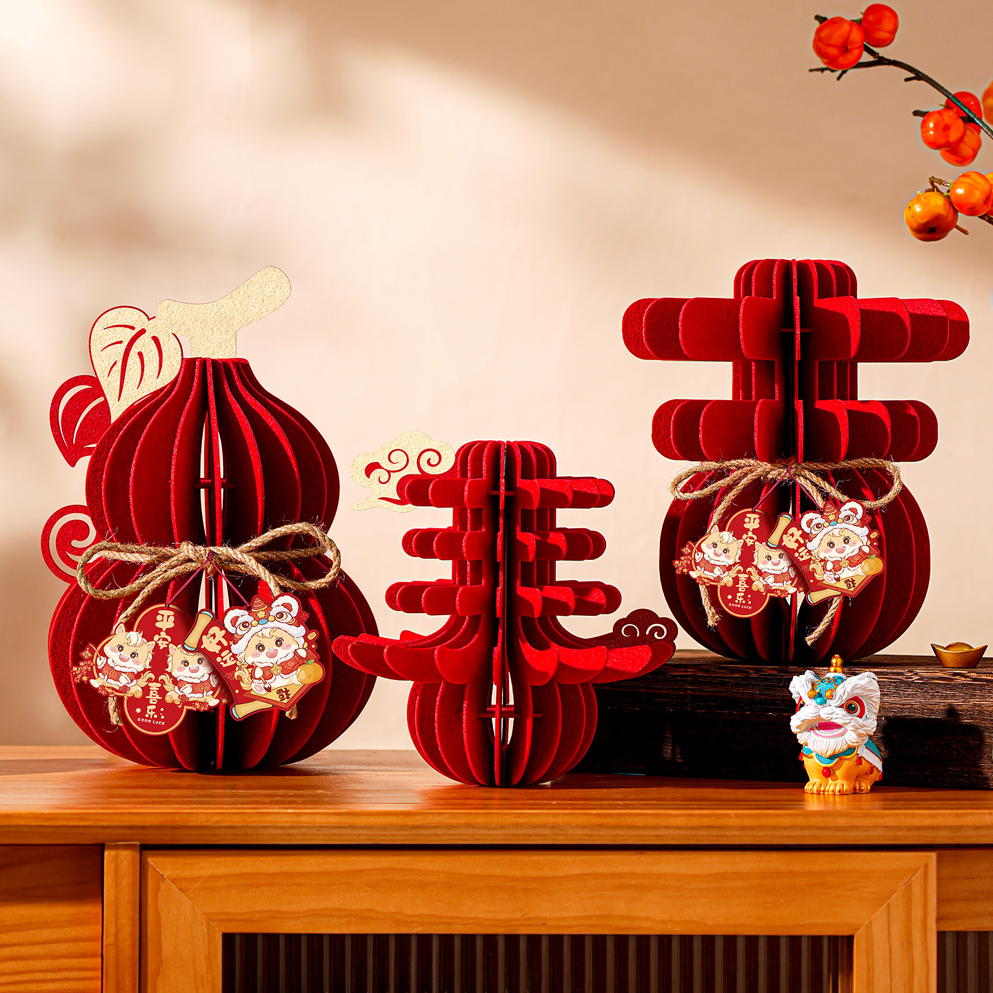 2026新年装饰品葫芦桌面摆件马年