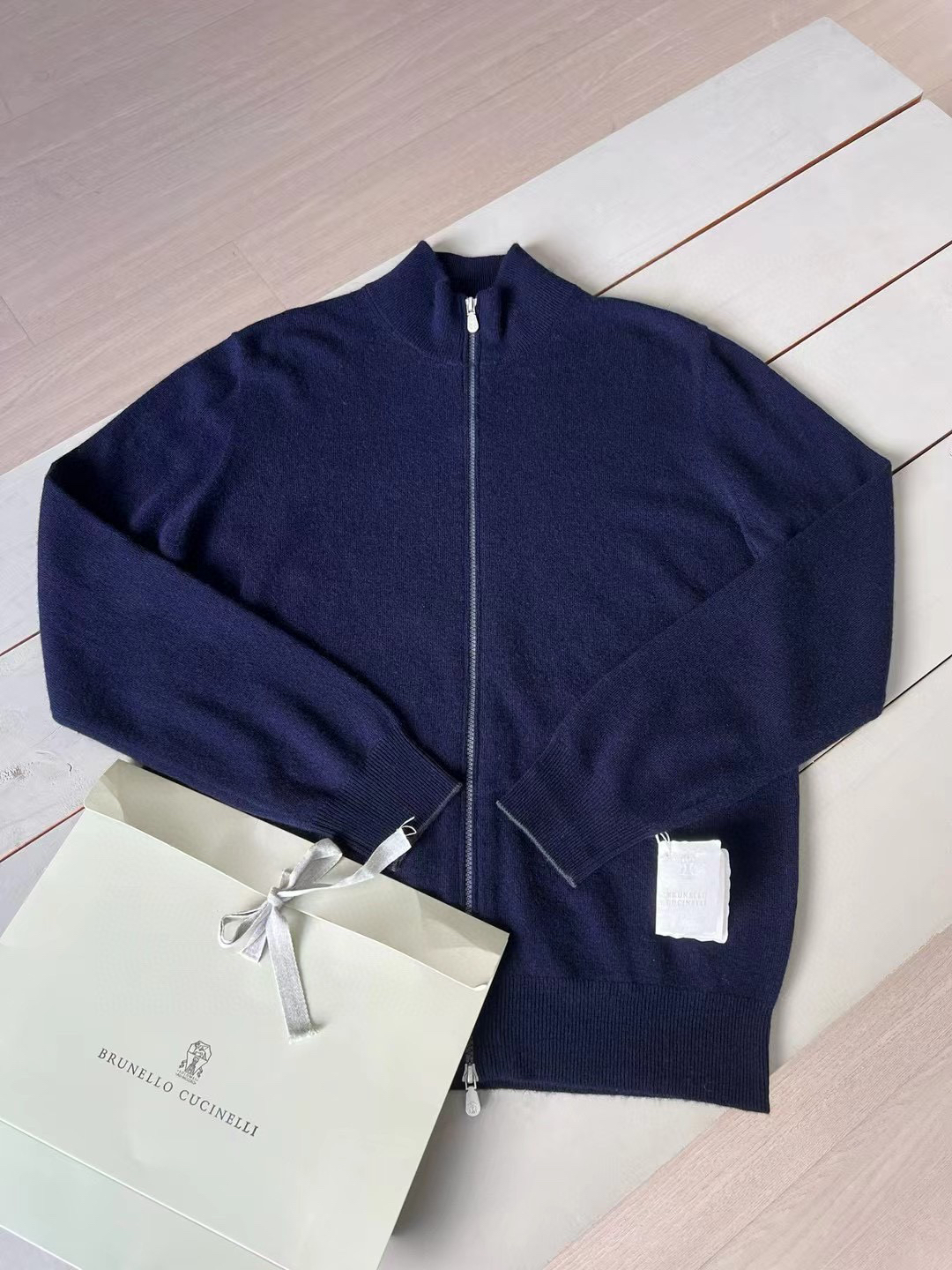 24SS BC秋冬新款男士拉链毛衣外贸大码羊绒开衫男纯色