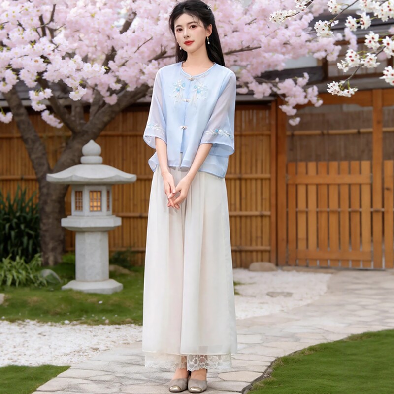 定制新中式高端理疗馆工作服美容养生会所技师工衣头疗采耳服套装