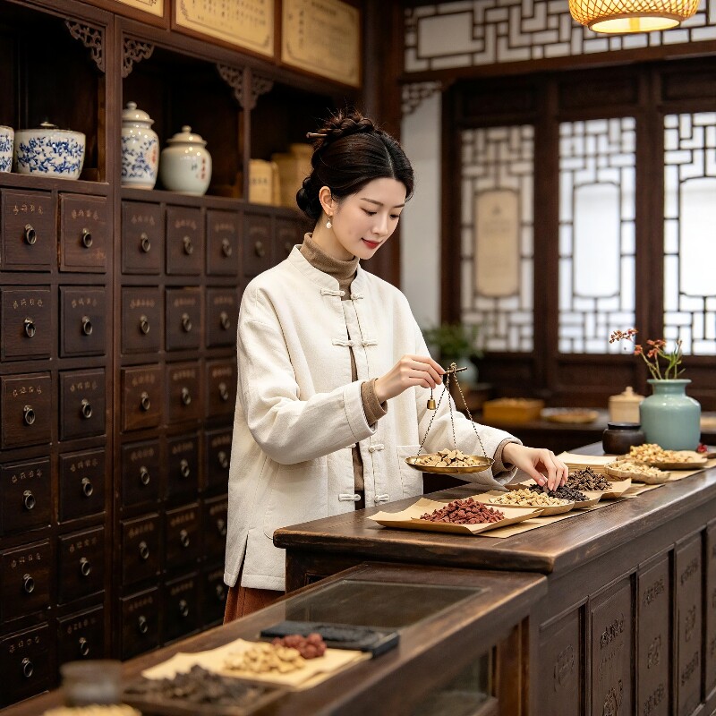冬季中医馆工作服棉衣女款新中式国风唐装棉袄艾灸养生师服装外套