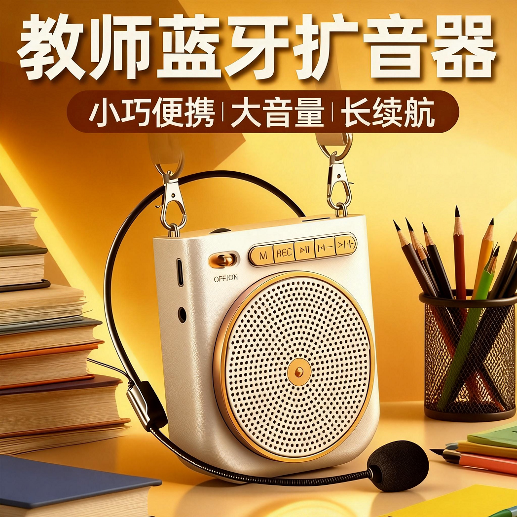 小蜜蜂扩音器教师专用上大音量讲课无线麦克风地摊导游喇叭扬声器