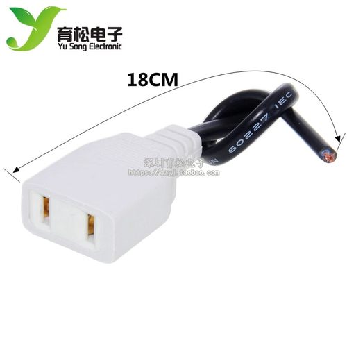 带线两脚母插头 带线两孔插座 监控电源箱室外防水插座 220V10A