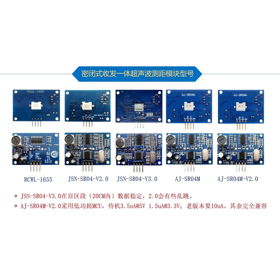 一体化超声波测距模块倒车雷达