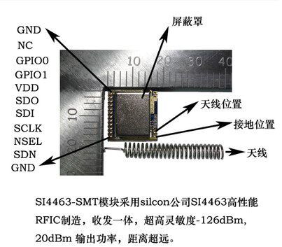 超小si4463无线模块远距离穿墙王