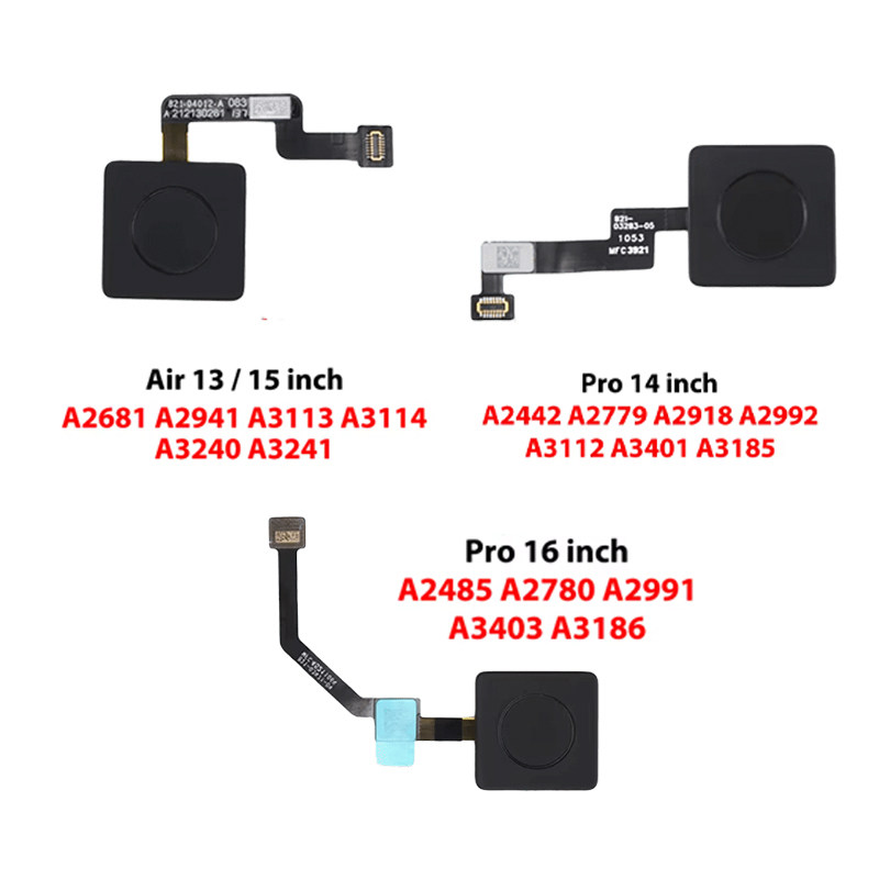 thumbnail for Applicable to A2442 A2485 A2681 A2941 Power on Button Touch Id Fingerprint Lock Power on Lock