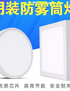 低压直流12v灯led节能吸顶灯家用船用明装圆形面板灯DC24V36V48伏