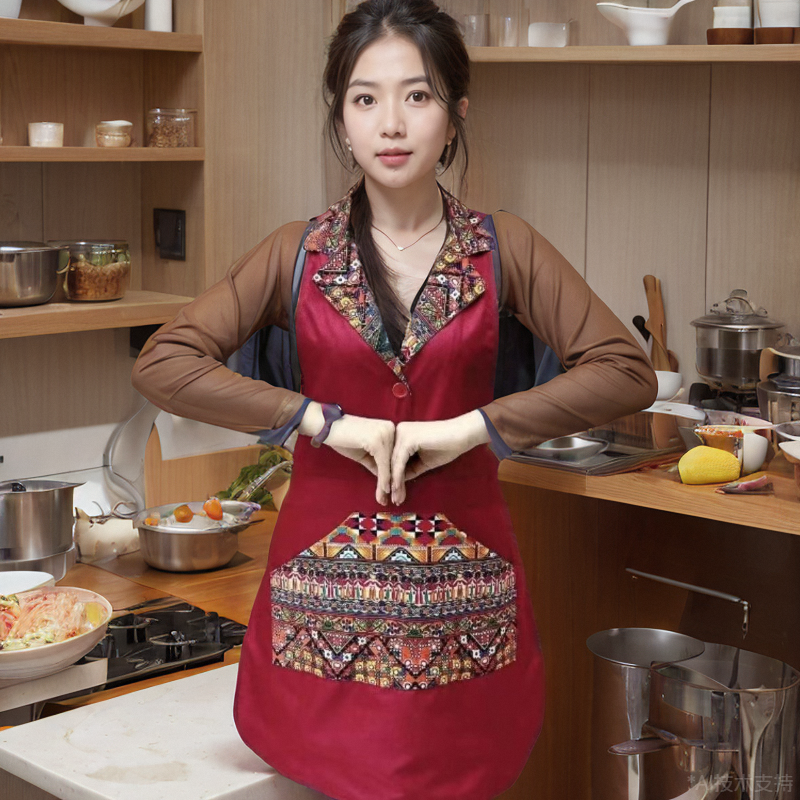 特色民族风时尚围裙定制中式餐饮农家乐饭店服务员专用印logo,家庭/个人清洁工具,围裙,淘宝优惠券,粉丝福利购,淘宝优惠卷