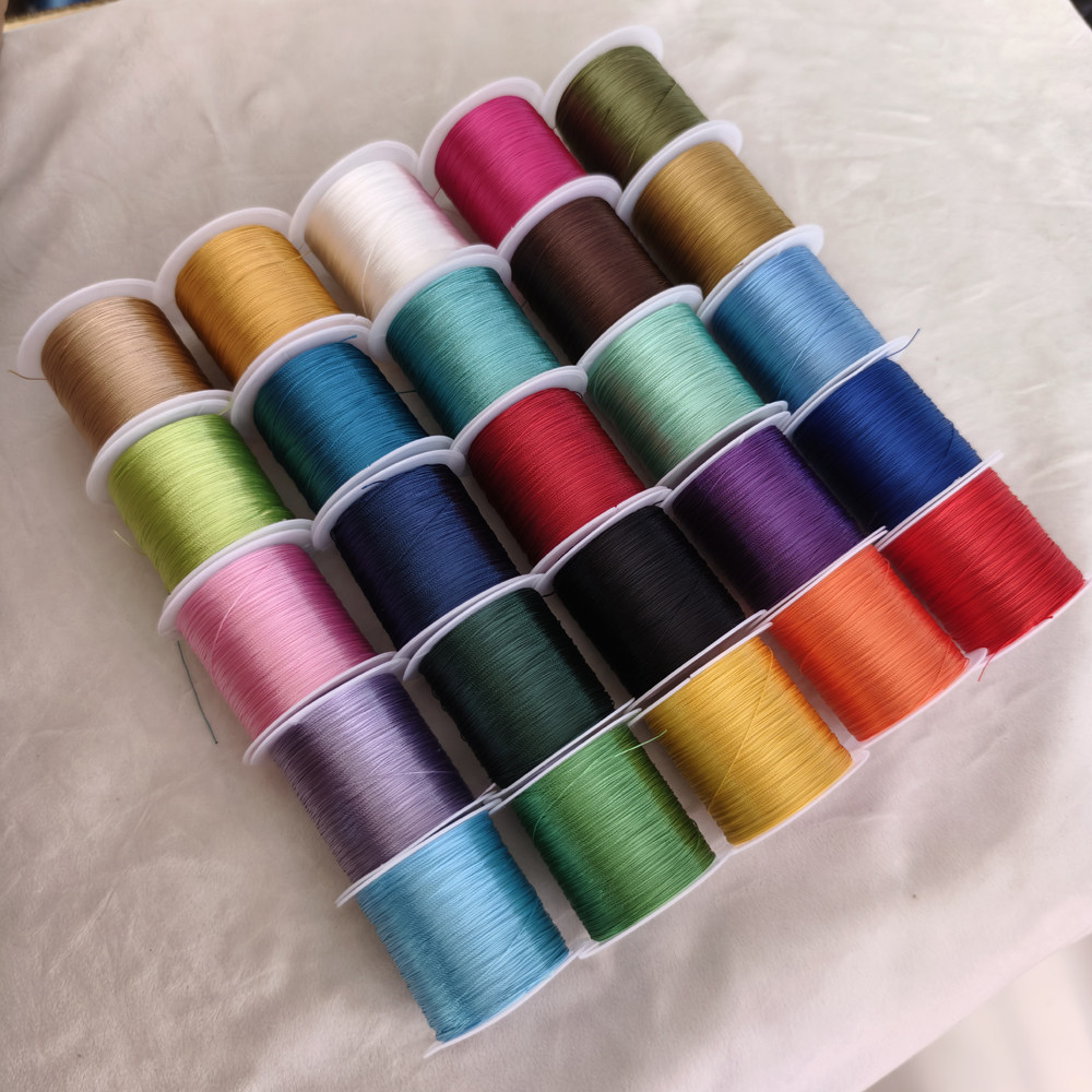 3股股线120米长0.2毫米粗中卷DIY手工编织线手绳项链绳珠宝线穿珠