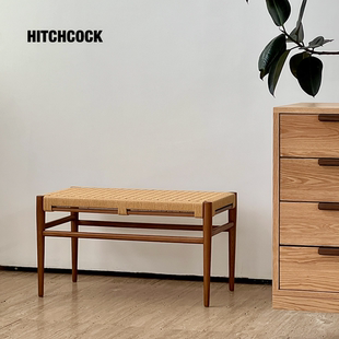 绳编凳子化妆换鞋 Bench悬针长凳 凳床头凳钢琴 Needle HITCHCOCK