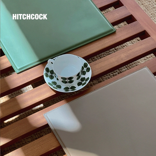 HITCHCOCK 哑光帆布咖啡馆茶室侘寂风餐椅子坐垫 Paddle 真皮座垫