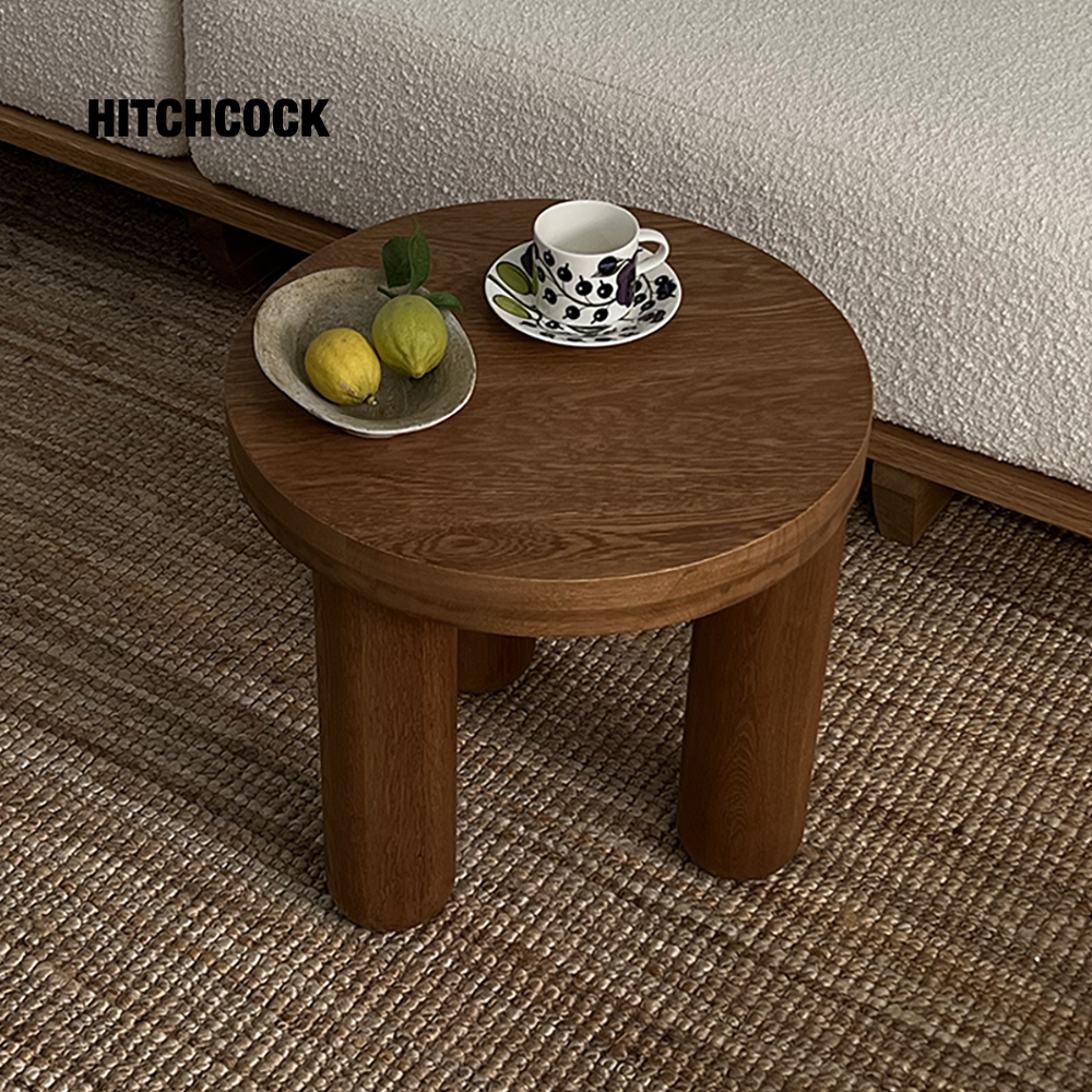 HITCHCOCK Side Table小边桌咖啡桌简约北欧中古实木圆形茶几边几 住宅家具 角几/边几 原图主图