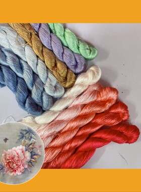 黎明刺绣组合新品绒花新款苏绣免劈线色泽佳DIY套装新手可用