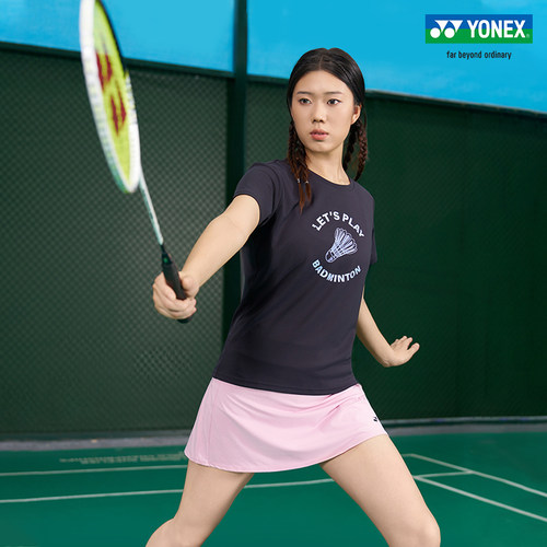 YONEX尤尼克斯羽毛球服女运动T恤比赛服速干透气排汗短袖短裤短裙
