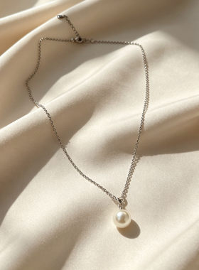 轻奢珍珠项链女简约小众设计锁骨链气质颈链