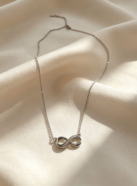 轻奢项链女银色金属锁骨链时尚简约气质饰品