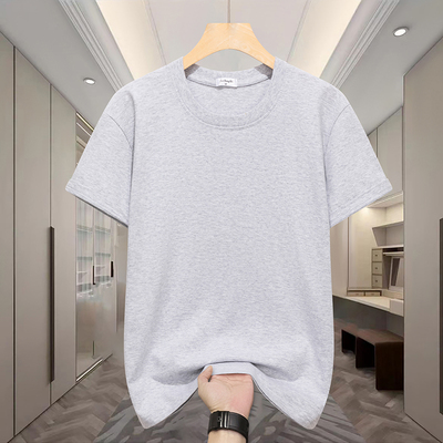 胖子纯棉短袖T恤男大码休闲半袖