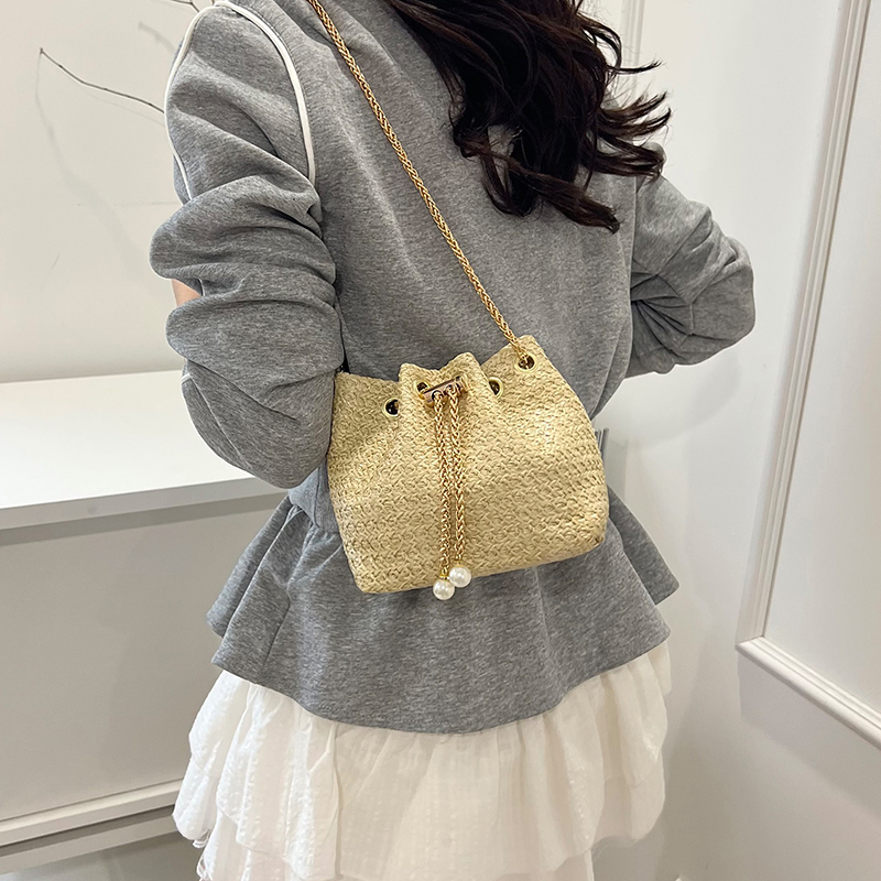 单肩链条包ins爆款水桶包女