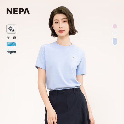 NEPA25夏季女士冷感圆领短袖T恤