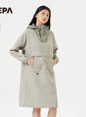 NEPA耐葩24年春夏女士连衣裙防风防泼水长款夹克7K20660