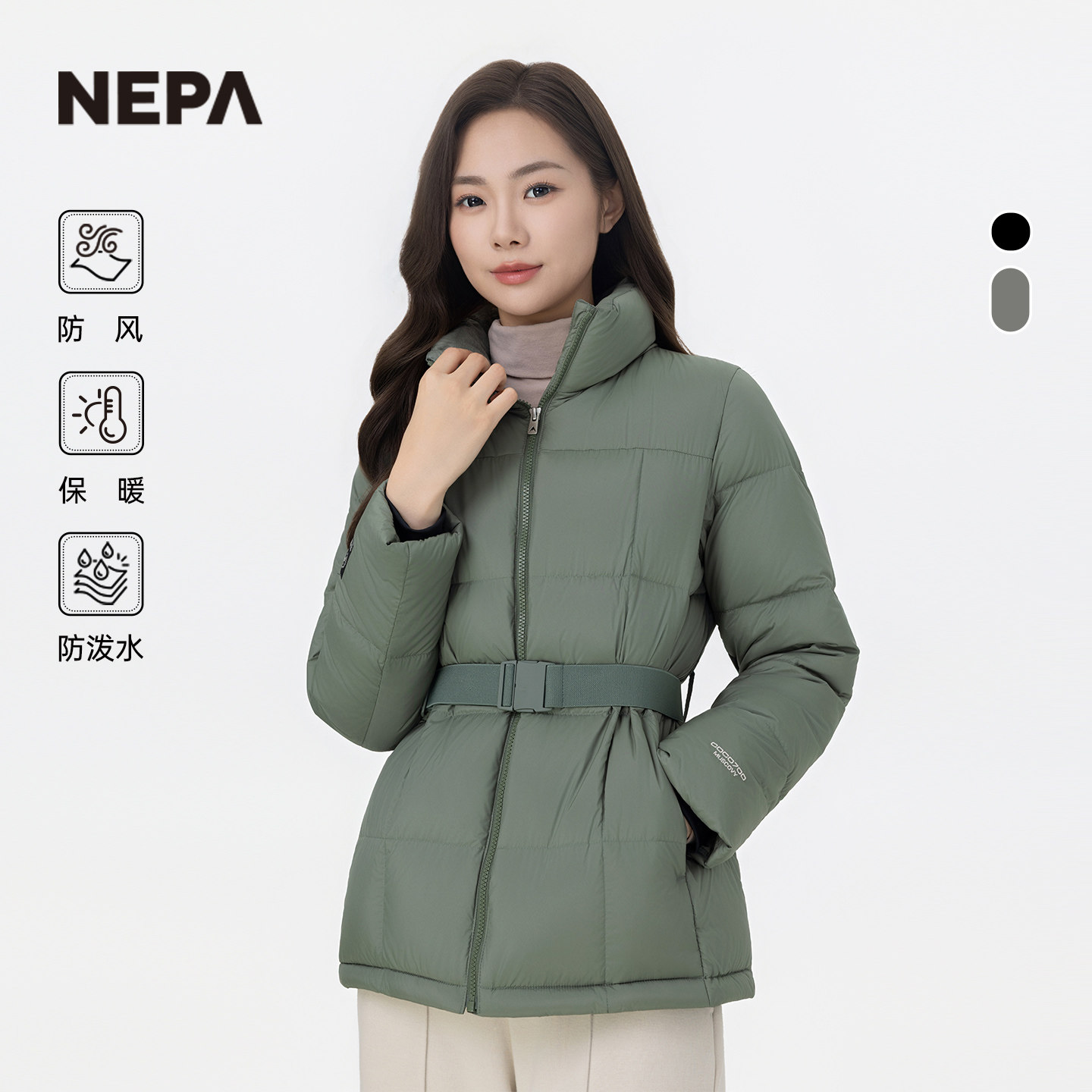 NEPA中长款防风防泼水保暖女士图片