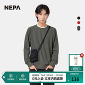 NEPA耐葩24年秋冬男女款 户外棉涤简约卫衣圆领T恤7KE5361