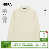 NEPA耐葩24秋冬户外女士长袖 卫衣日常舒适翻领T恤7K65243