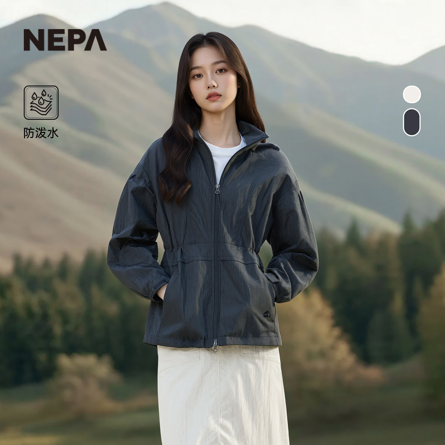 NEPA女士中长款收腰夹克图片