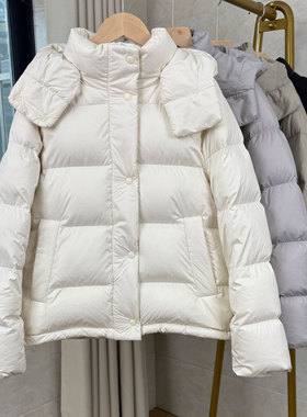 lu系羽绒服女短款2025冬新款95白鸭绒五格面包服显瘦百搭保暖外套