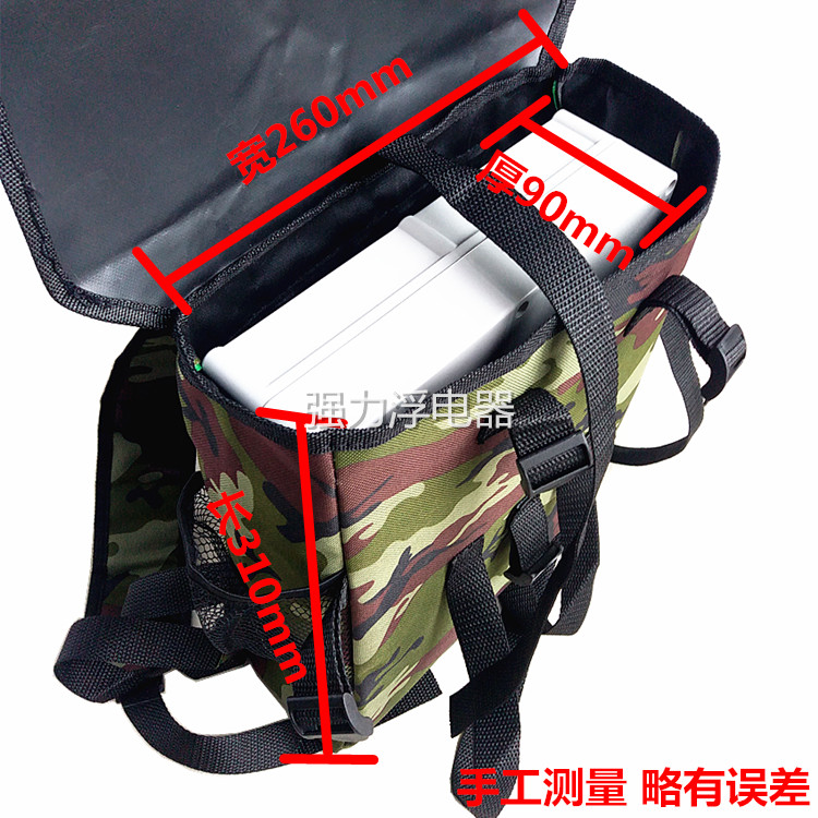锂电池背包男双肩蓄电瓶电池逆变器升压器升压机头帆布双肩背包
