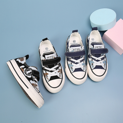 专柜26-37码比得兔男女童帆布鞋