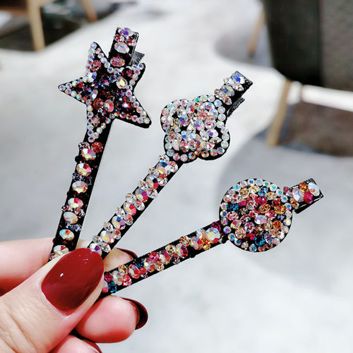 高级感轻奢刘海侧边后脑勺发夹