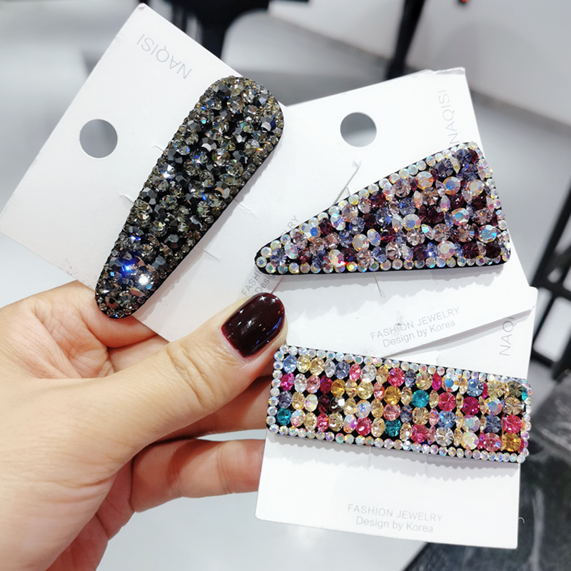 轻奢水钻侧边精致日韩头饰品发夹