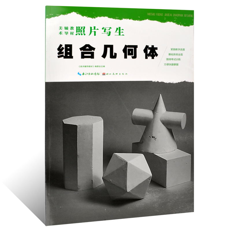 正版 美术辅导教材 照片写生 组合几何体 入门自学零基础初级绘画教材 绘画技法基础教材 素描基础美术教程书籍 湖北美术
