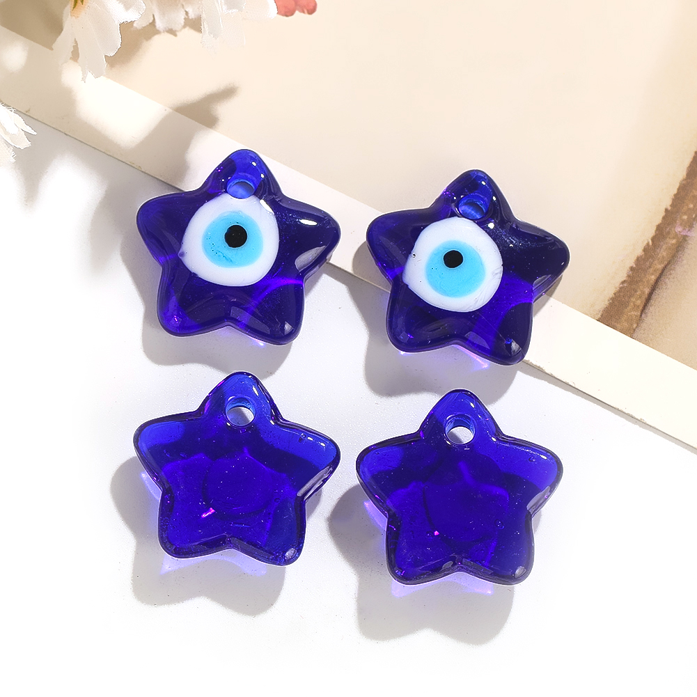 蓝眼琉璃土耳其百搭五角星
