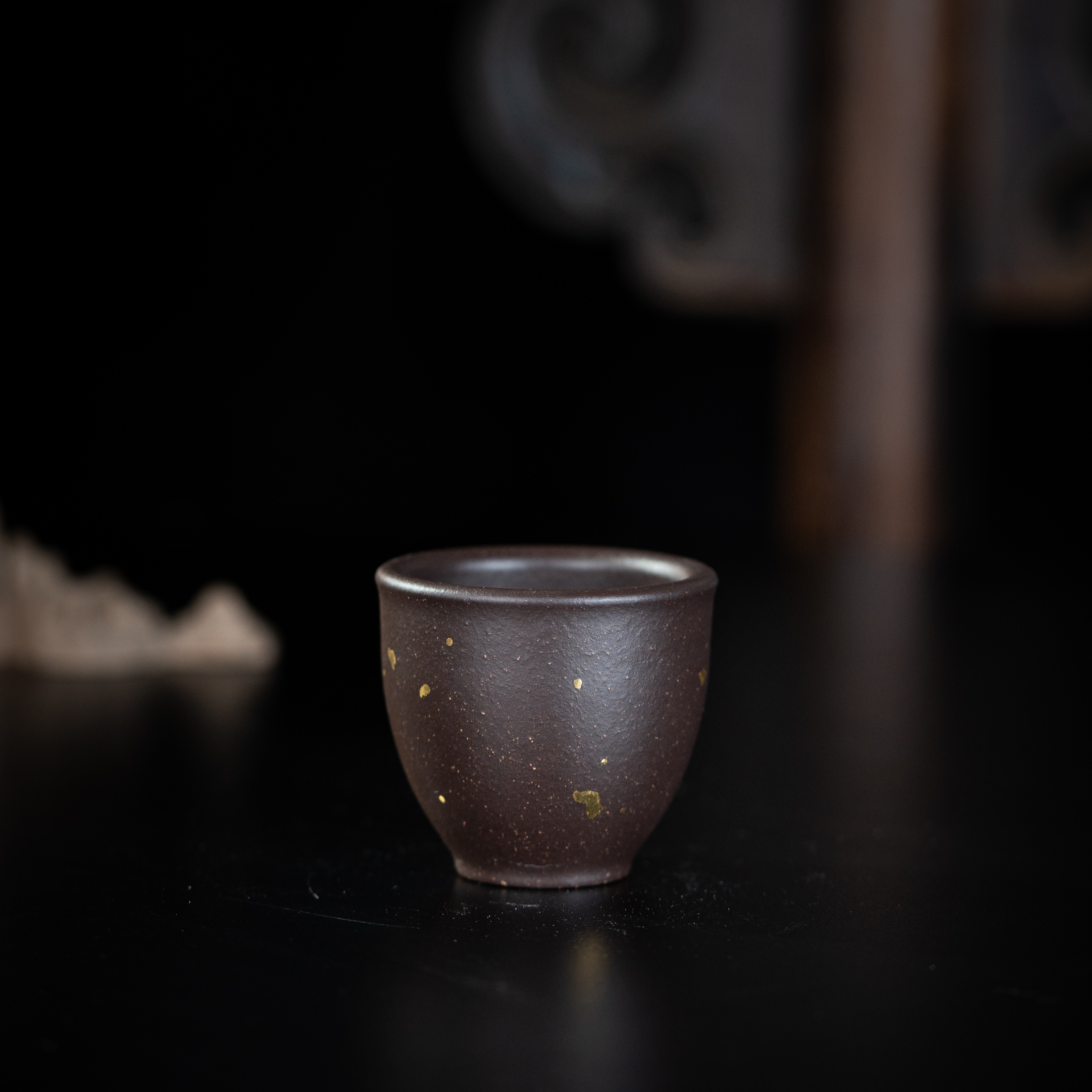 亭亭玉立主人杯（洒金）吴静制 乌金砂 70cc 家用茶周边