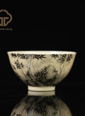 溢珍堂 画境石竹单杯148cc  瓷器茶周边茶具