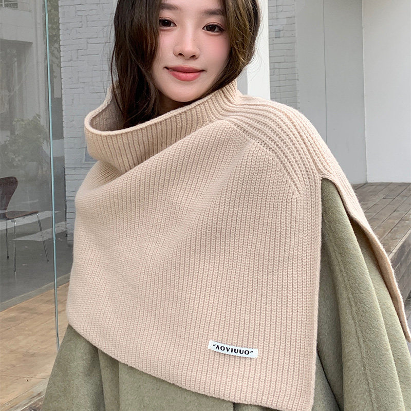 披肩外搭女秋冬季高级感套头围脖护颈针织毛线斗篷小坎肩脖套围巾,服饰配件/皮带/帽子/围巾,围巾/丝巾/披肩,淘宝优惠券,粉丝福利购,淘宝优惠卷