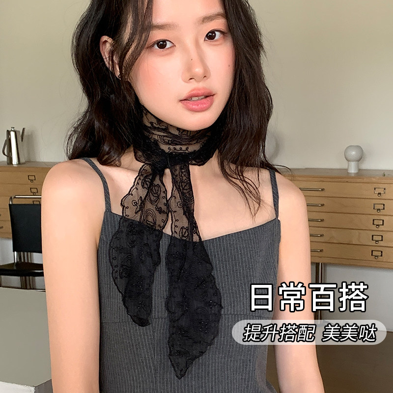 多用途绑发绑包系脖系腰长条丝巾图片