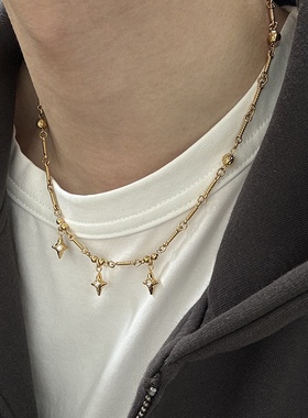 原创星陨坠落系列项链男女小众设计高级感钛钢锁骨链嘻哈配饰