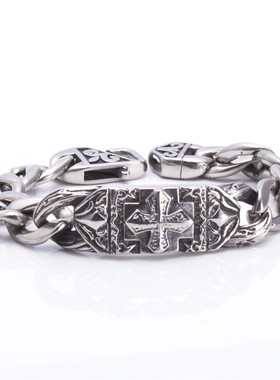 欧美时尚男士钛钢手链