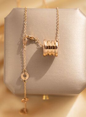 钛钢弹簧小蛮腰不掉色锁骨链项链