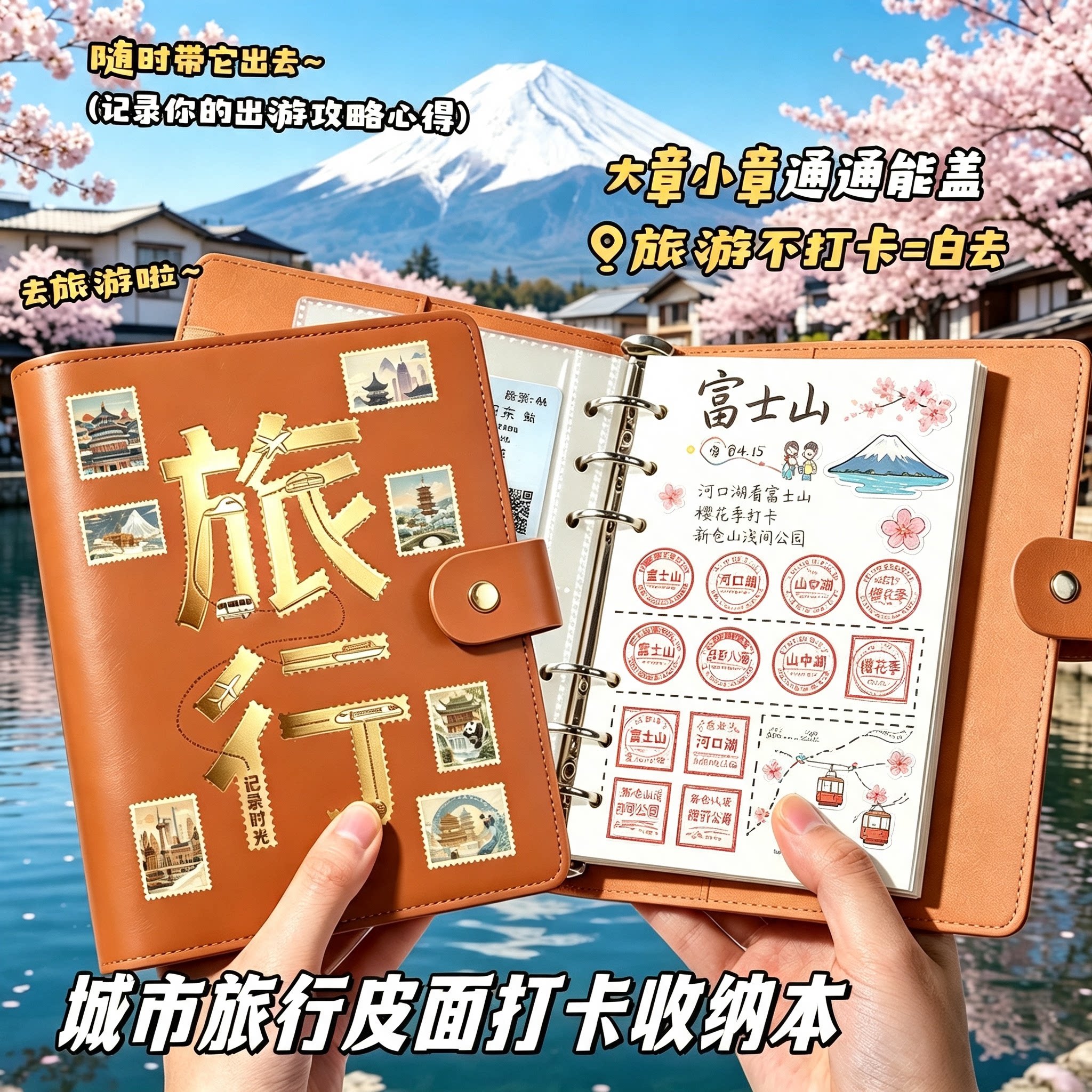 高颜值活页旅行打卡集邮纪念本图片