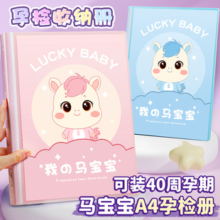 孕检收纳册马宝宝产检报告单孕期档案册怀孕记录册b超收纳袋资料册检查单孕妇资料产检档案袋孕妈产检手册本